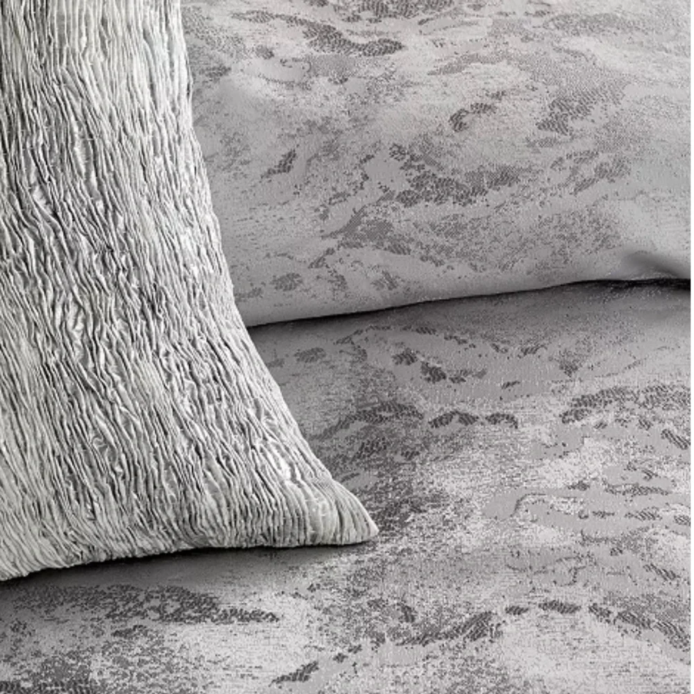 NWT Donna Karan Home Luna Duvet Cover Platinum Glam‎ Luxurious Luxe